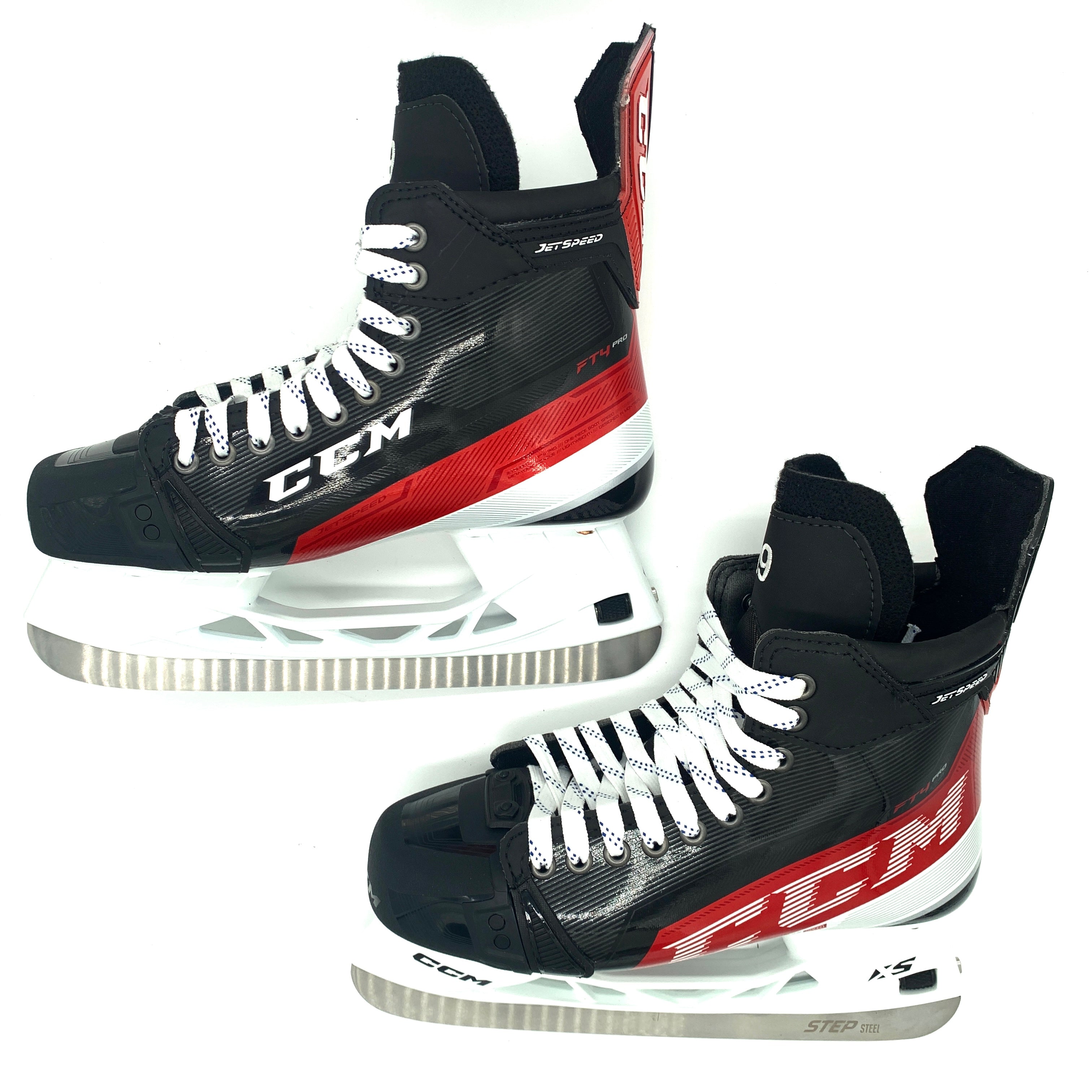 Patins de hockey CCM Jetspeed FT4 Pro – NHL Pro Stock – Tailles L8.5D/R8.25D – Dawson Mercer